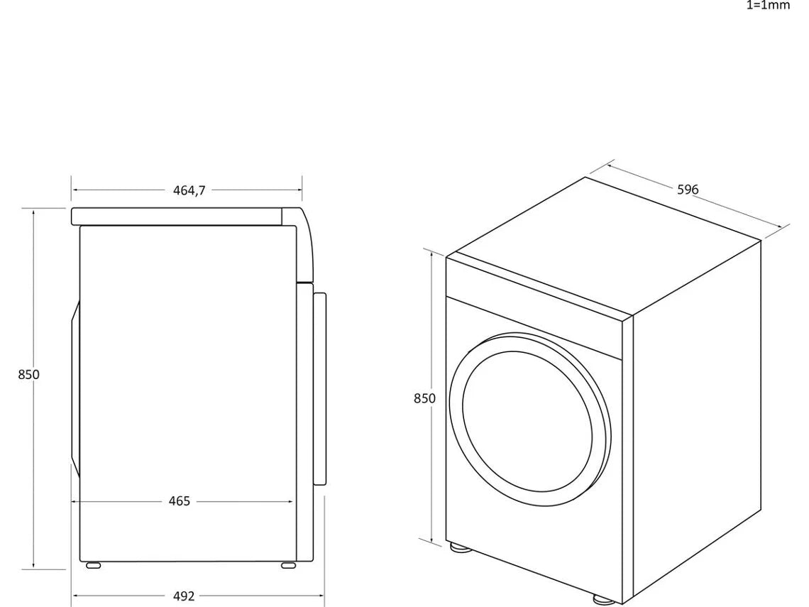 Secadora Integrable CANDY BCTDH 7A (7 kg - Bomba de Calor - Blanco)