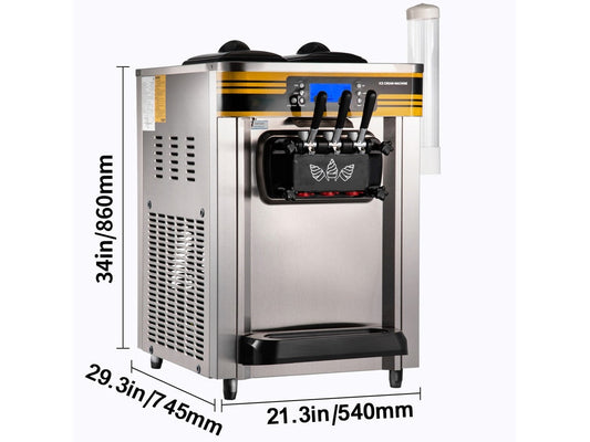 Máquina De Sorvete Macio Succebuy 22-30 L/h 2350w Máquina De Iogurte Congelado