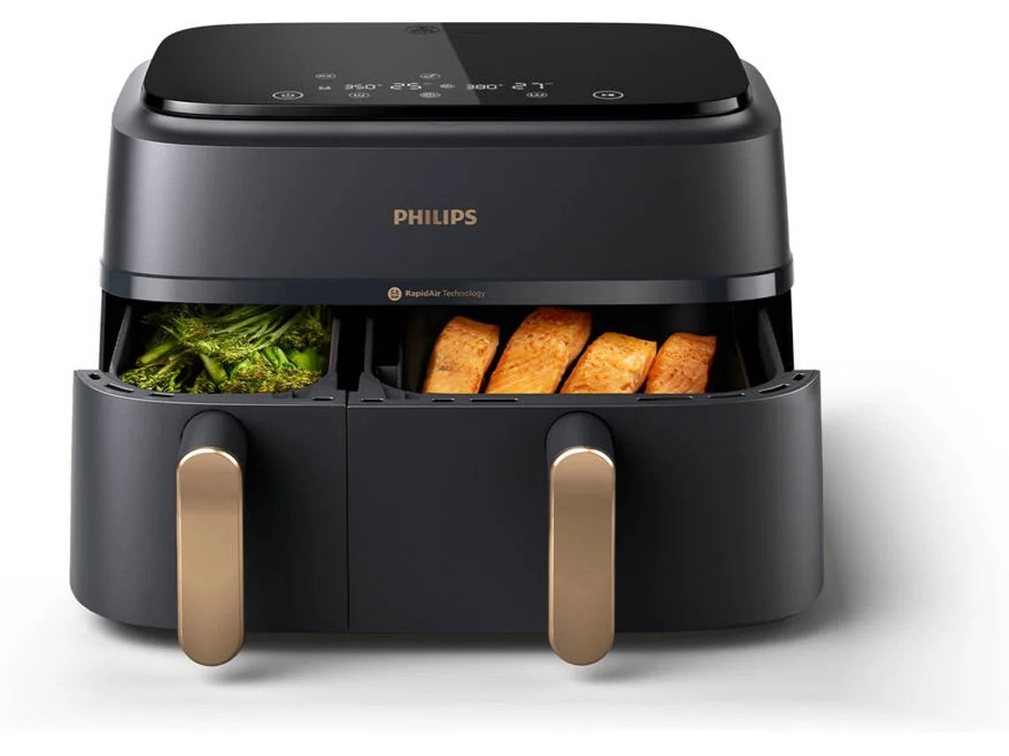 Fritadeira sem Óleo PHILIPS NA352/00 Dua Serie 3000 (9 L - Cinzento-carvão/Cobre)