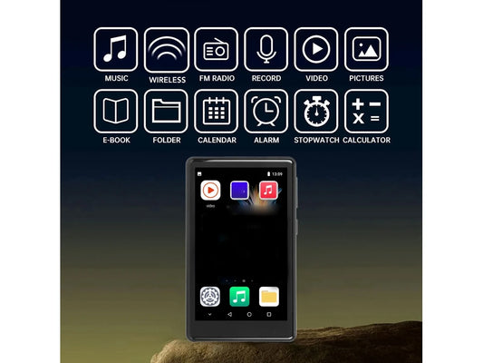 Leitor Mp3/Mp4 Bluetooth SMANDY Mp03 4.0Inch 32G Rom 256G Tf Preto