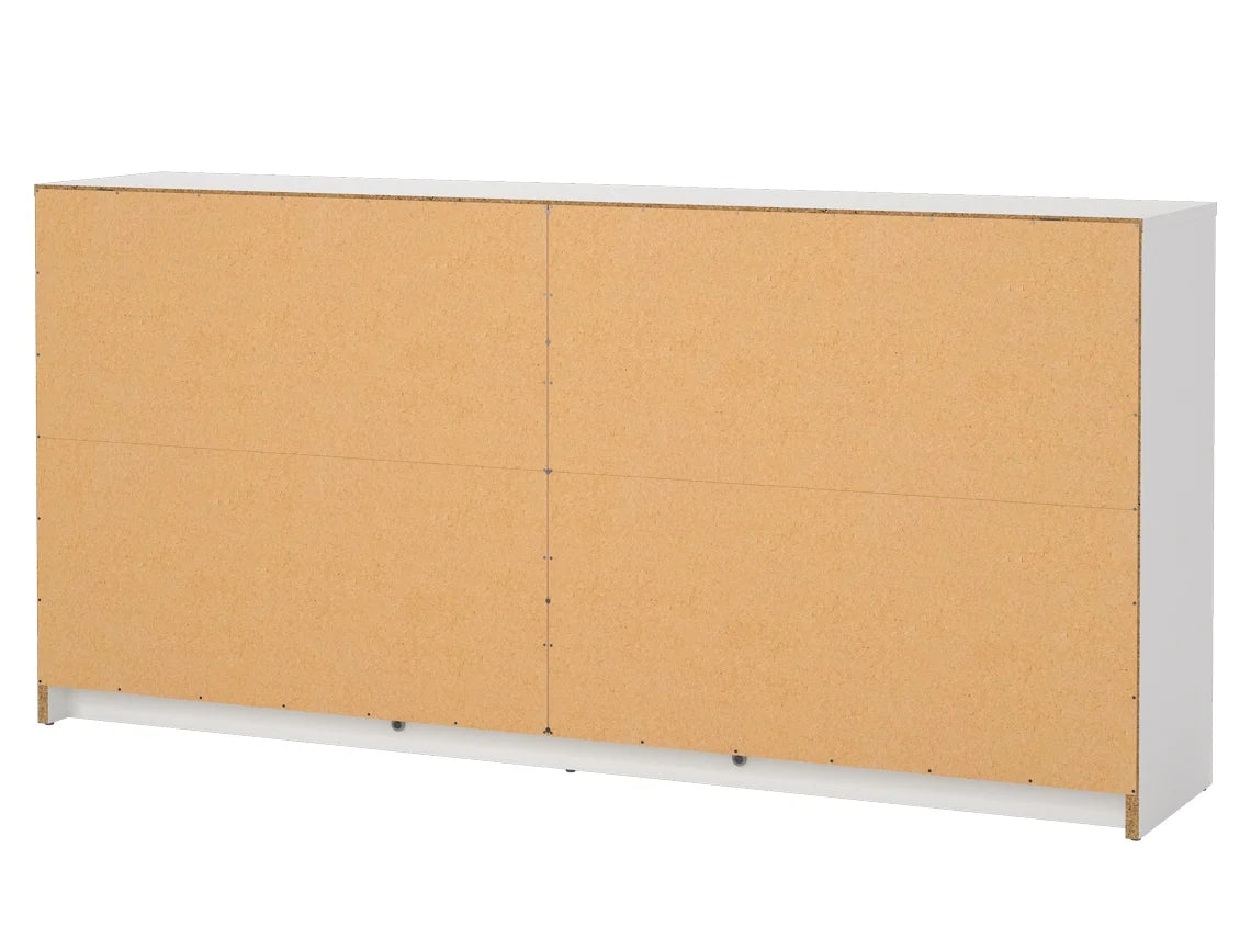 Cómoda com 6 Gavetas TVILUM Aveiro Branco (143.1 x 30.1 x 68.3 cm)
