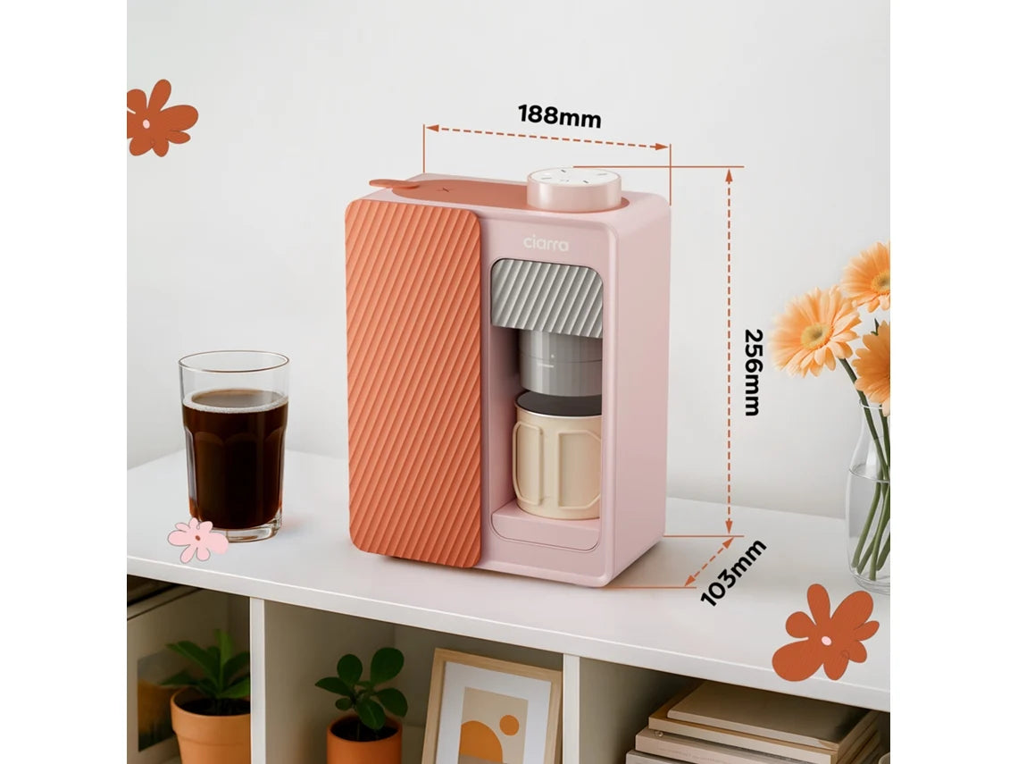 Máquina De Café Manual Portátil Café Dois Modos De Uso Awpcm551 P Ciarra (15 Bar Café Moído Rosa)