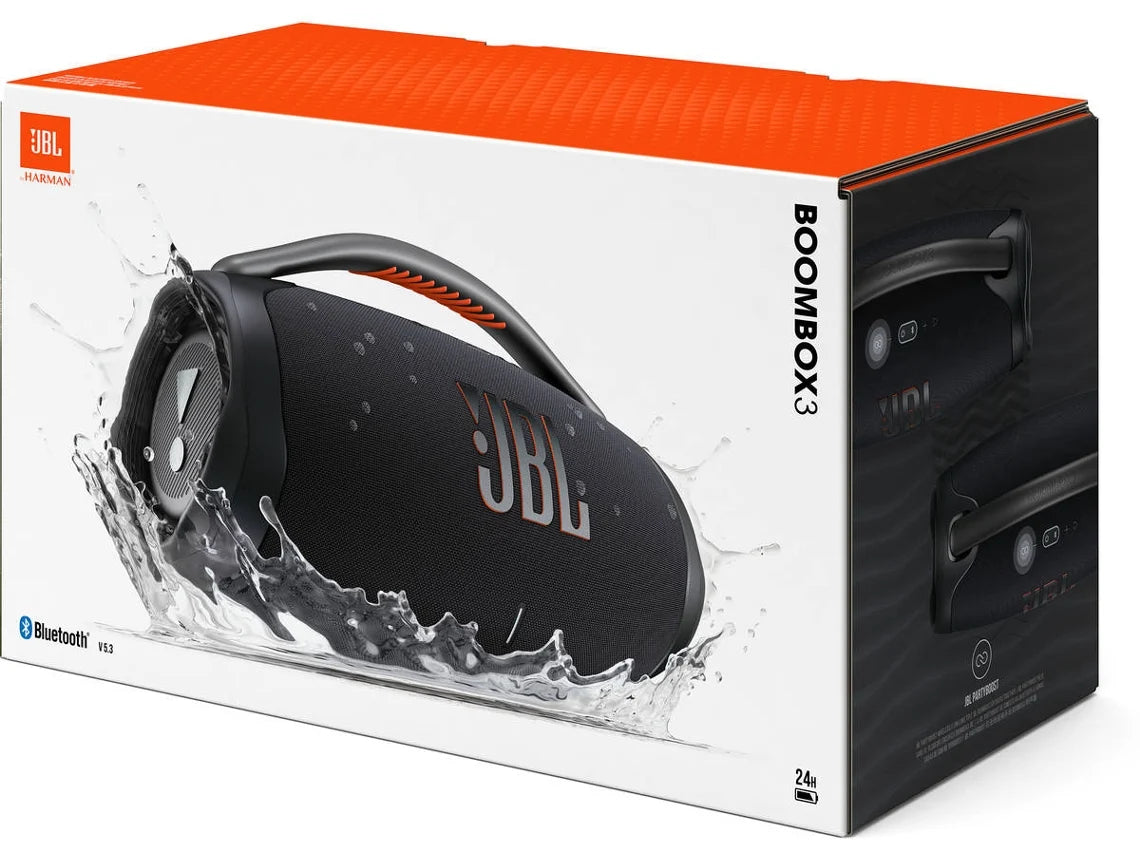 Coluna Bluetooth JBL Bombox 3 (Autonomia: Até 24h - Preto)