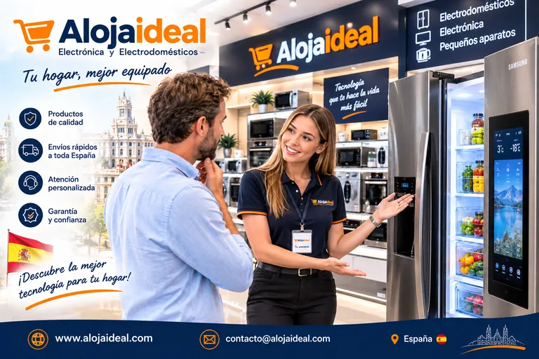 Uma consultora da Alojaideal a atender um cliente