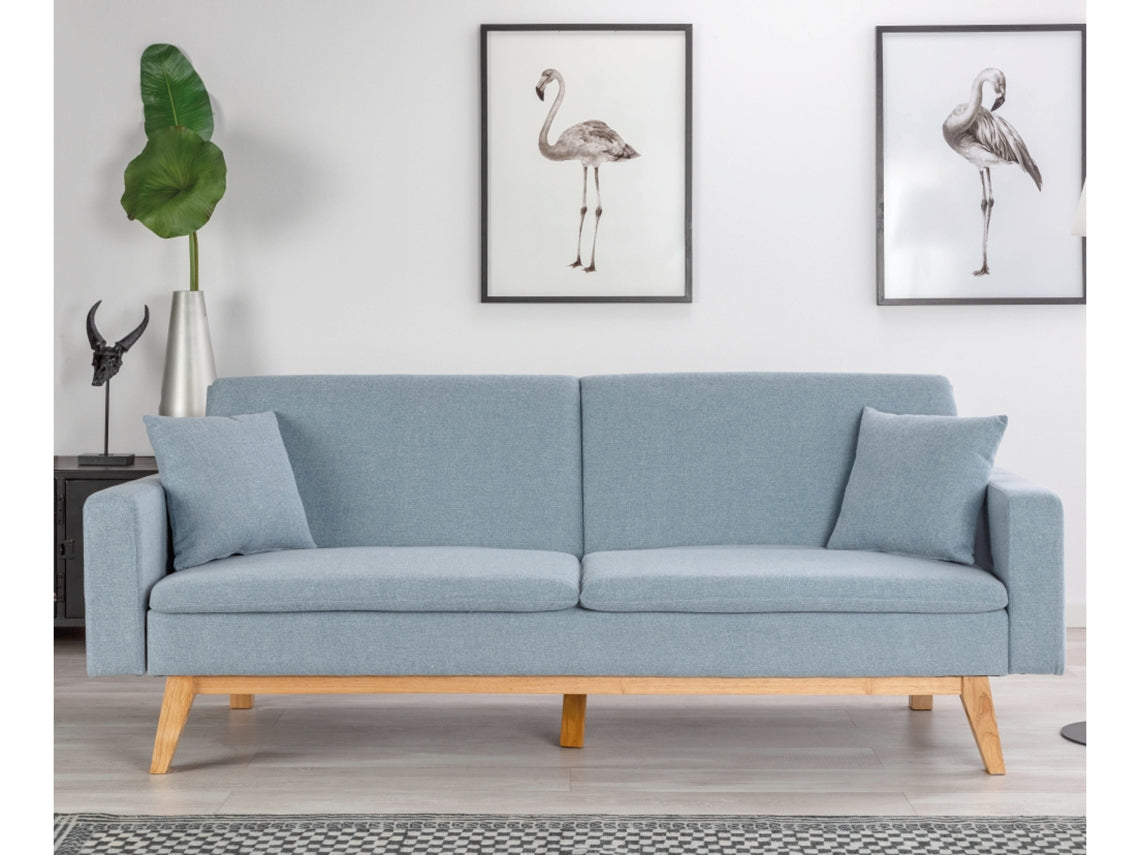 Sofá-Cama Nalui Reine 3 Lugares Azul Céu
