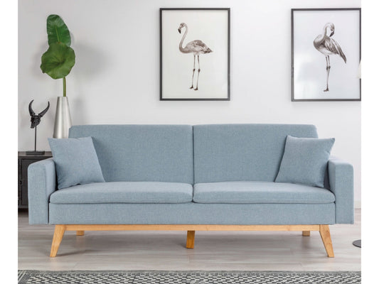 Sofá-Cama Nalui Reine 3 Lugares Azul Céu