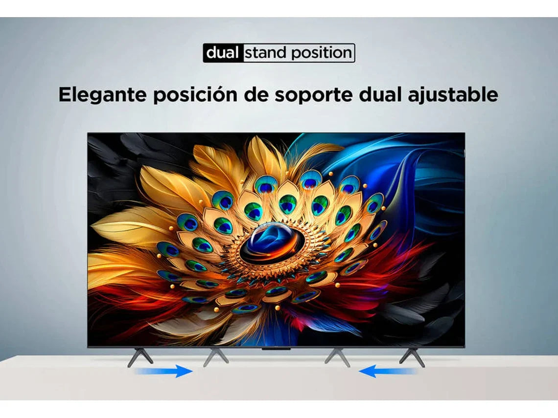 TV TCL 98C655 com tela QLED de 98'' (249 cm), resolução 4K Ultra HD e recursos Smart TV