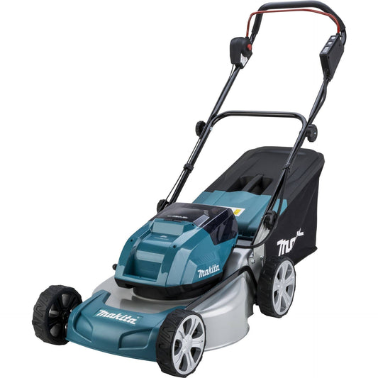 Cortacésped inalámbrico Makita DLM463PT2 con 2 baterías de 5,0 Ah