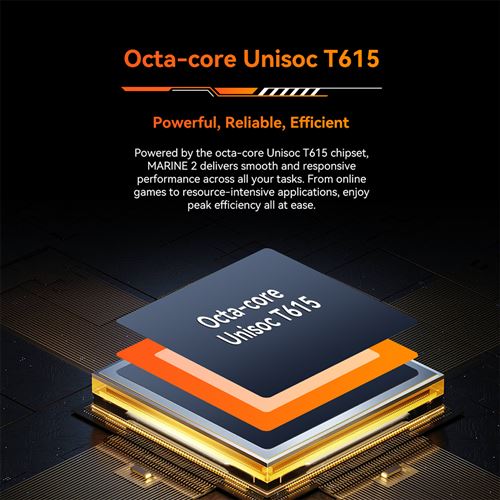 Smartphone Oscal MARINE 2 - 256GB / 24GB RAM - Ecrã 6.56" Android 15 Preto