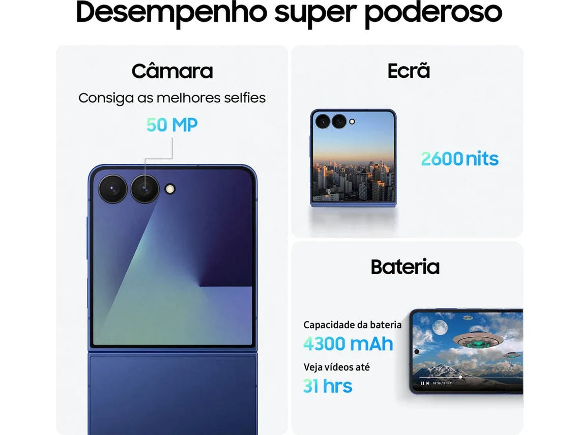 Smartphone SAMSUNG Galaxy Z Flip 7 (6.9'' - 12 GB - 512 GB - Azul Escuro)