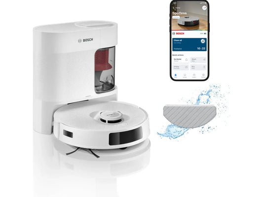 Aspirador Robô BOSCH Spotless Advance+ BCRD2W + Base Autodust (Autonomia: 160 min - 1500 ml - Branco)