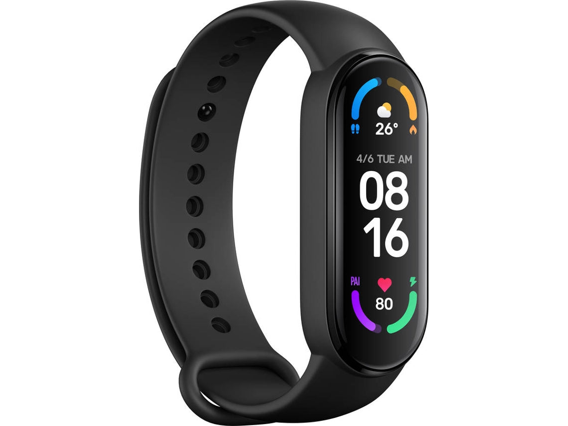 Pulseira Desportiva XIAOMI Mi Band 6 (Bluetooth - Até 14 dias de autonomia - À prova de água - SpO2 - Preto)