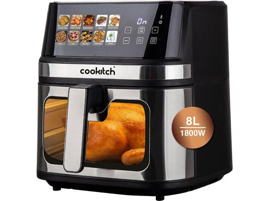 Fritadeira sem Óleo COOKITCH Ecrã Tátil (8L - Preto)