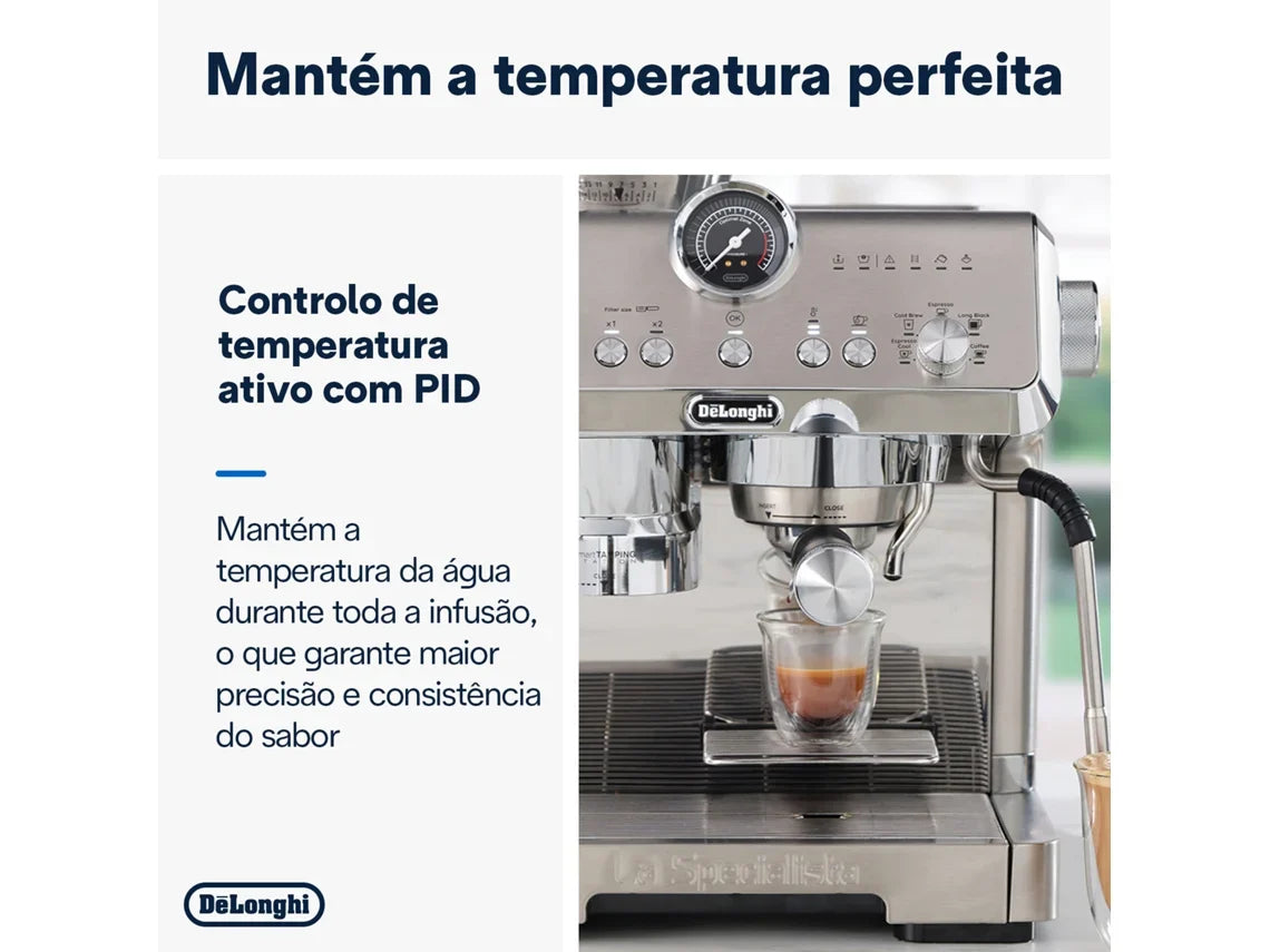 Máquina de Café Manual DELONGHI EC9555.M La Specialista Opera (15 bar - Café Moído e Grão)