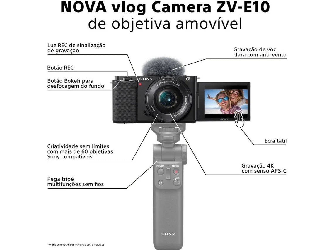 Kit Máquina Fotográfica SONY ZVE10 + 16-50mm