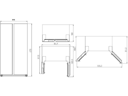 Frigorífico Americano SBS KUBO KBSBS9118 IX (No Frost - 177 cm - 442 L - Inox)