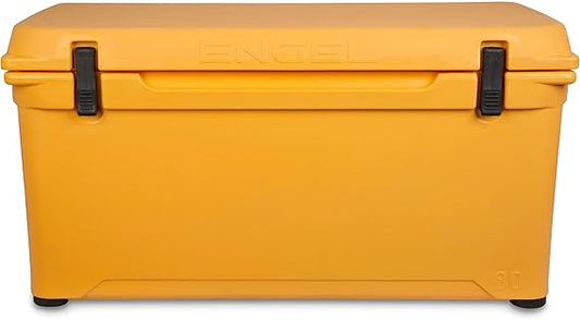 Nevera Engel Coolers ENG80 | Nevera rotomoldeada de alto rendimiento y durabilidad, sin costuras, con capacidad para 75 latas, ideal para camping, caza y pesca – Color Iced Mango