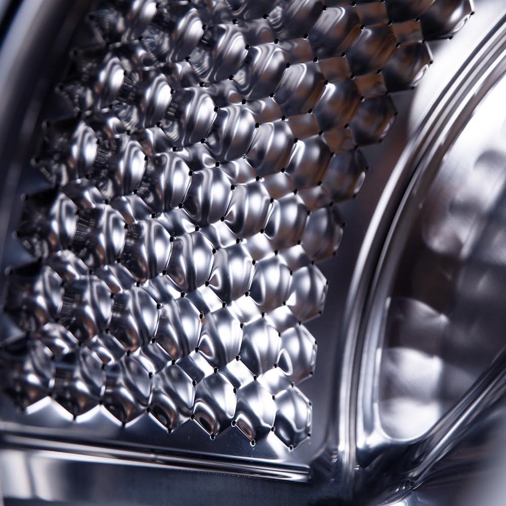 Cecotec Lavadora 10Kg Carga Frontal Bolero Dresscode 10500 Inverter Steel A, 1950W, 1400 rpm, Motor Inverter Plus, Bajo Consumo, 16 Programas, Lavado a Vapor, Inicio Diferido, Acero [Clase energética A]