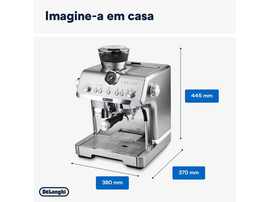 Máquina de Café Manual DELONGHI EC9555.M La Specialista Opera (15 bar - Café Moído e Grão)