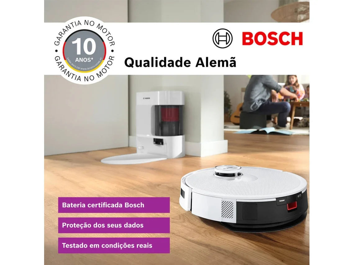 Aspirador Robô BOSCH Spotless Advance+ BCRD2W + Base Autodust (Autonomia: 160 min - 1500 ml - Branco)