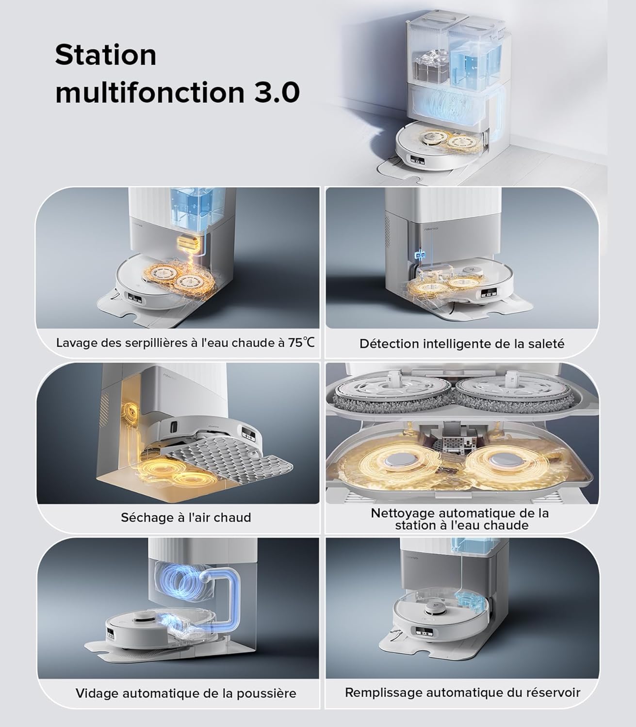 Aspirador Robot com Mopa Ecovacs Deebot T80 Omni | 297 min | Preto