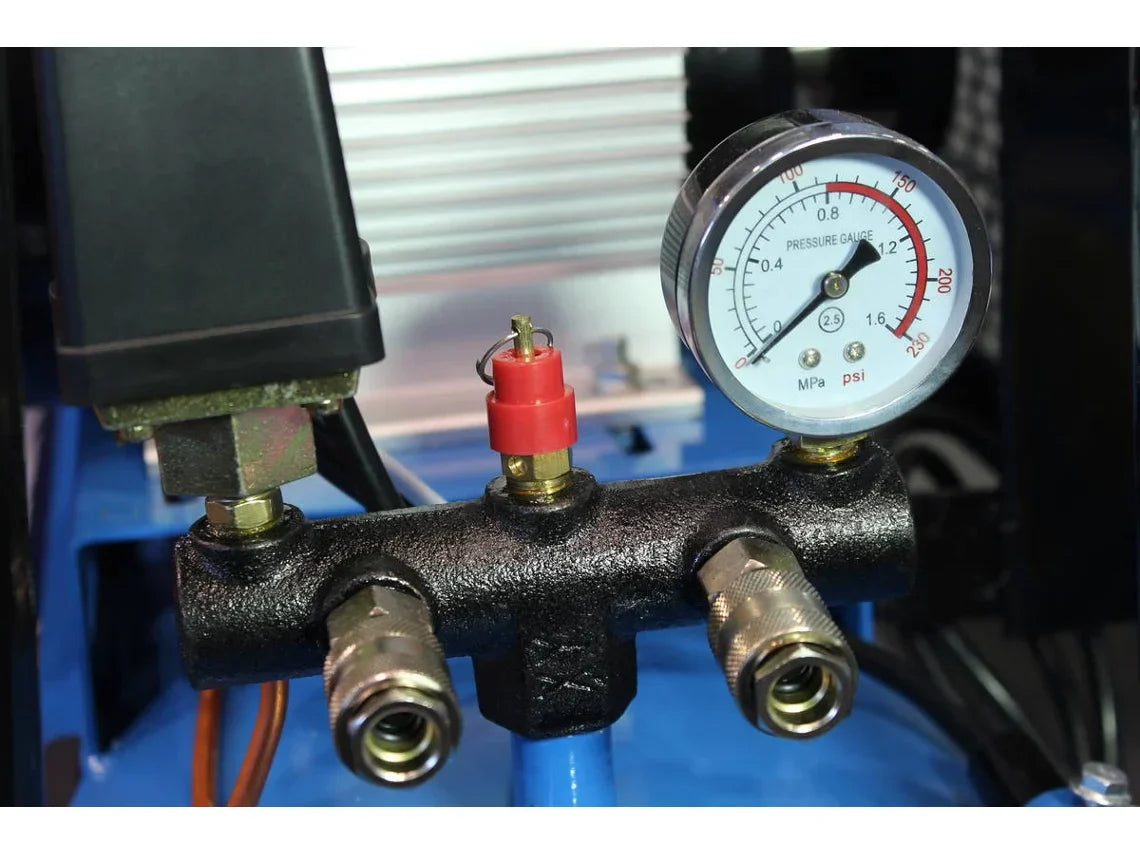 Compresor de aire - Gasolina + Eléctrico - 200L - SAURIUM