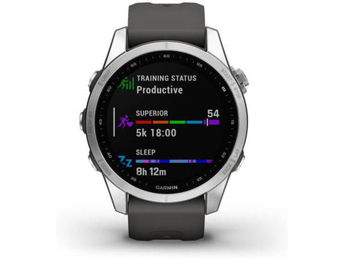 Relógio Esportivo GARMIN Fenix 7S (Bluetooth - Até 18 dias de autonomia - Cinza)