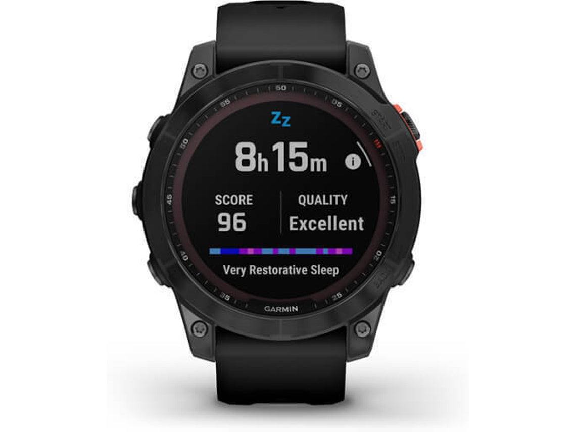 Relógio Esportivo GARMIN Fenix 7 Solar (Bluetooth – Até 14 dias de autonomia com Energia Solar – Preto