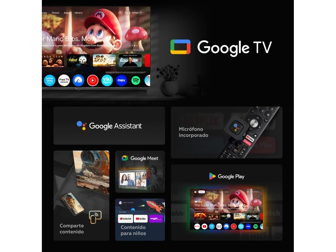 Smart Tv 50 Polegadas 4k Hey Google Official Assistant Com Controle De Voz. Televisão Android