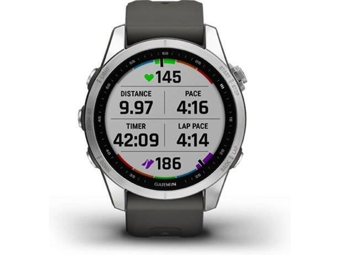 Relógio Esportivo GARMIN Fenix 7S (Bluetooth - Até 18 dias de autonomia - Cinza)