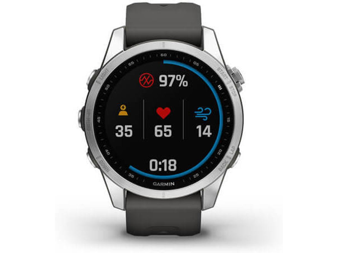 Relógio Esportivo GARMIN Fenix 7S (Bluetooth - Até 18 dias de autonomia - Cinza)