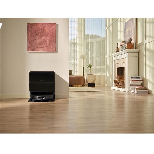 Aspirador Robô Roborock Qrevo S5V, 12000 Pa, FlexiArm Edge Mopping, Sistema Anti-Emaranhamento Duplo, Prevenção Inteligente de Obstáculos, Elevação de Mop de 10 mm, Lavagem e Secagem Automáticas, Esvaziamento e Recarga Automáticos, Preto