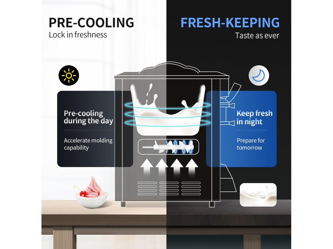 Máquina De Sorvete Macio Succebuy 22-30 L/h 2350w Máquina De Iogurte Congelado