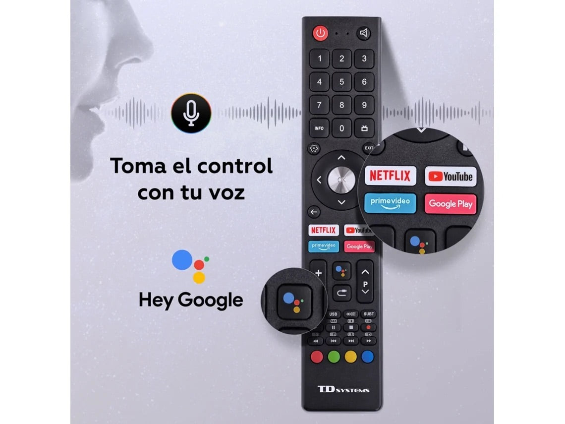 Smart Tv 50 Polegadas 4k Hey Google Official Assistant Com Controle De Voz. Televisão Android