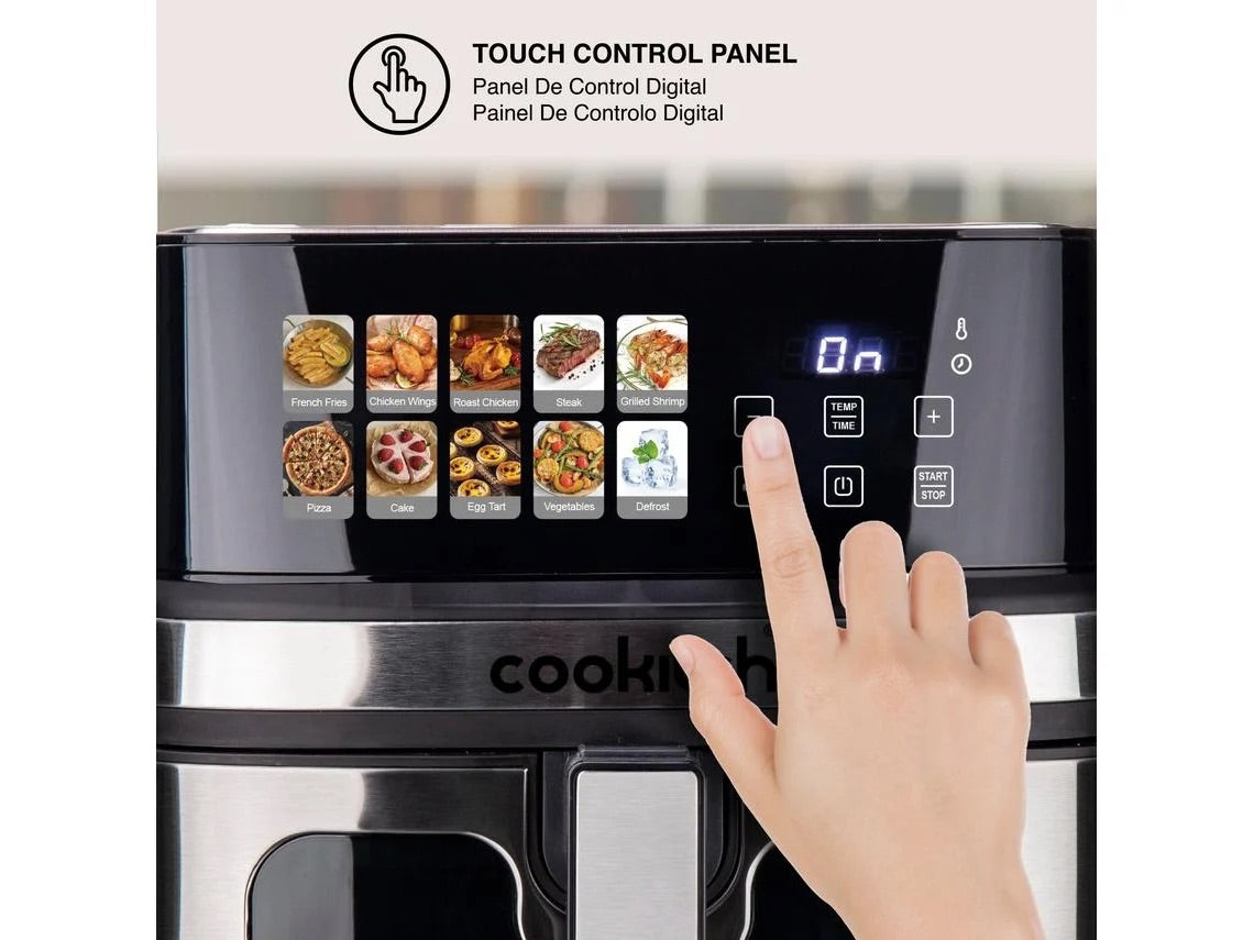 Fritadeira sem Óleo COOKITCH Ecrã Tátil (8L - Preto)
