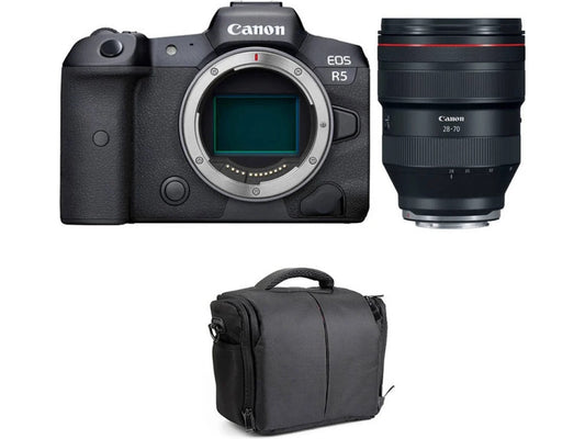 Kit Máquina Fotográfica CANON EOS R5 RF 28-70mm f/2L USM + Bolsa (Full-Frame)