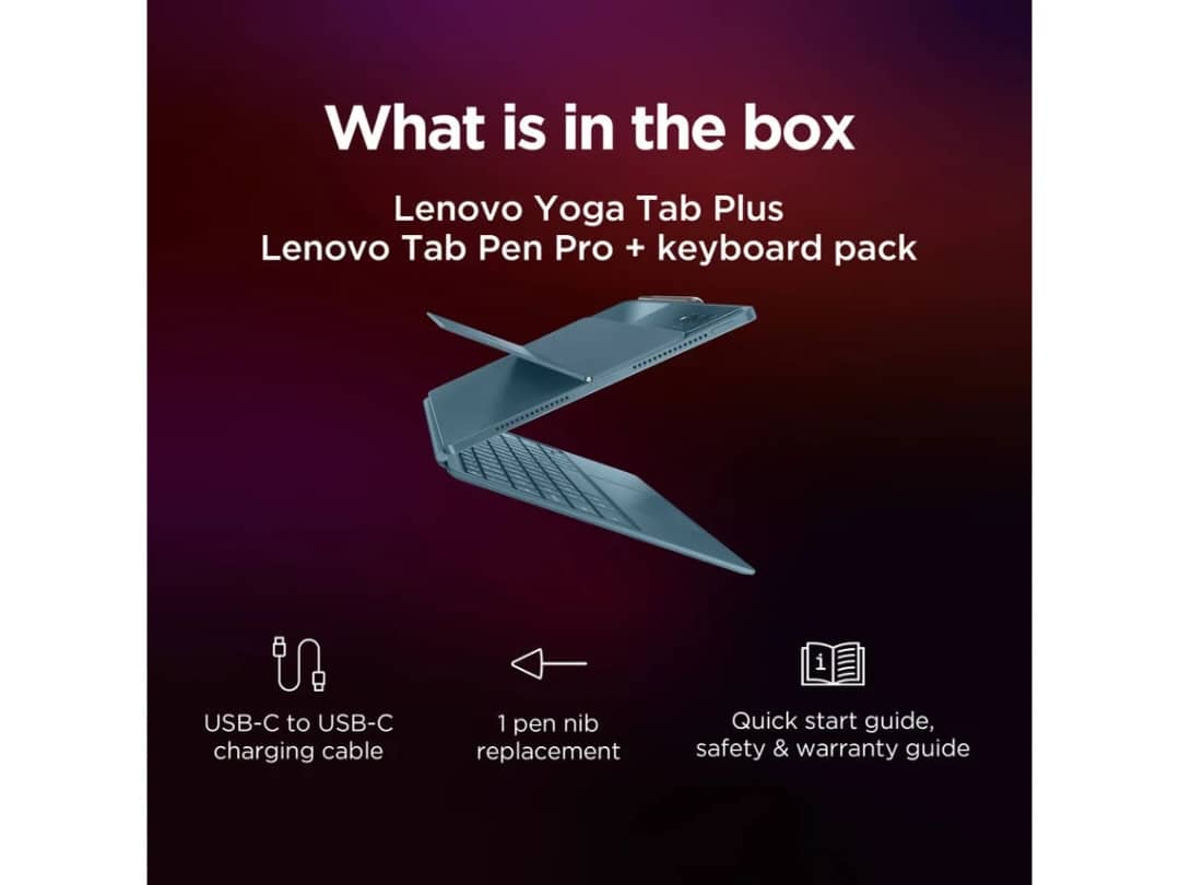 Tablet LENOVO Yoga Tab Plus TB520FU (12.7'' - 256 GB - RAM: 16 GB - Azul) + Caneta + Teclado