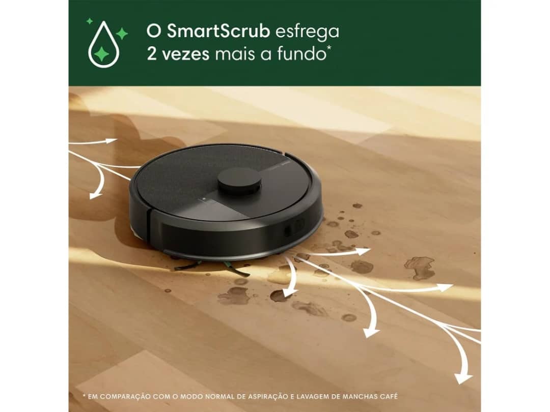 Aspirador Robô IROBOT Roomba Plus 406 Combo + Base Autowash (Autonomia: 180 min - Preto)