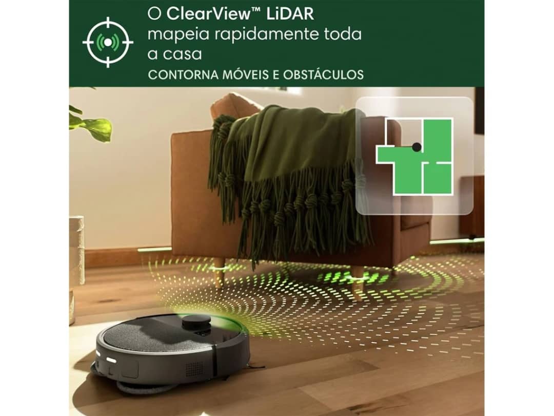 Aspirador Robô IROBOT Roomba Plus 406 Combo + Base Autowash (Autonomia: 180 min - Preto)