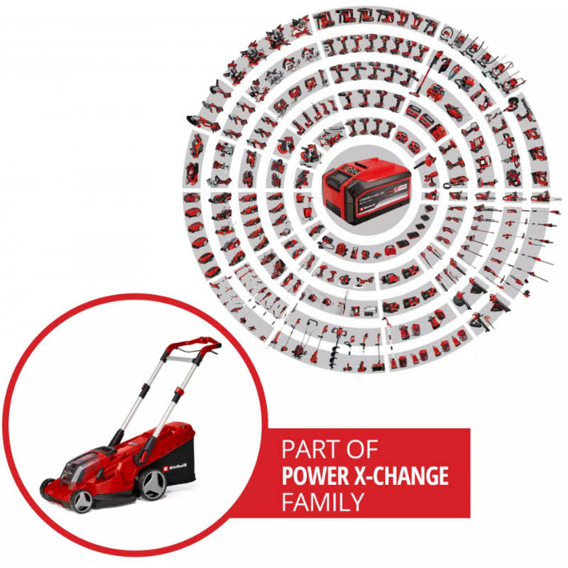 Einhell RASARRO 36/42 com 2 baterias de 5,2 Ah Cortador de relva a bateria Einhell RASARRO 36/42 (2×5,2 Ah)