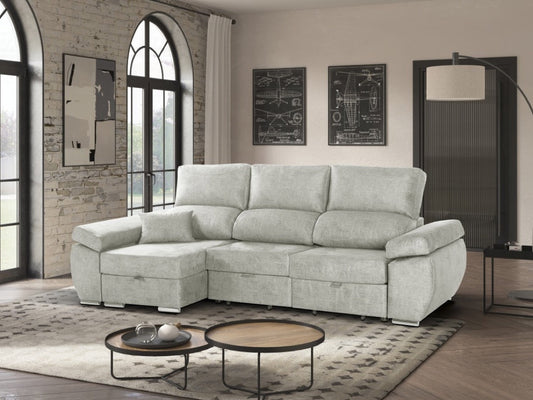 Espreguiçadeira Reversível Índico Prata Esquerda