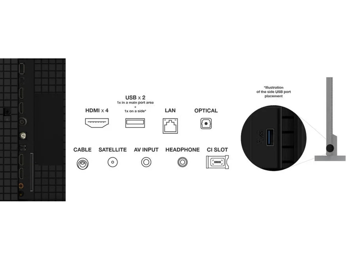 TV TCL 98C655 com tela QLED de 98'' (249 cm), resolução 4K Ultra HD e recursos Smart TV