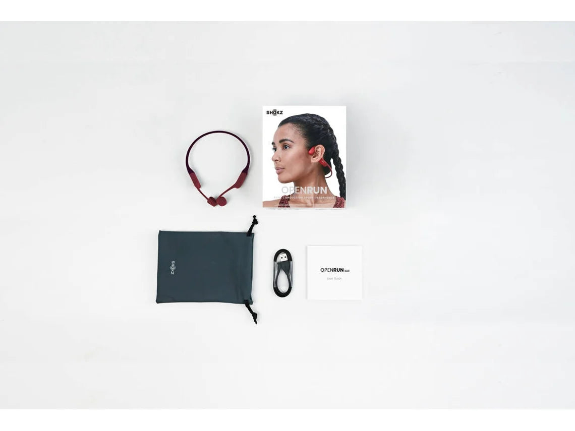 Fones de Ouvido Bluetooth Multiponto SHOKZ Openrun (Orelha Aberta - Microfone - Vermelho)