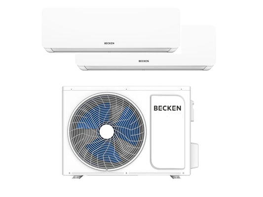 Ar Condicionado BECKEN BAC8700 (18+24 m² - 9000+12000 BTU - Branco)