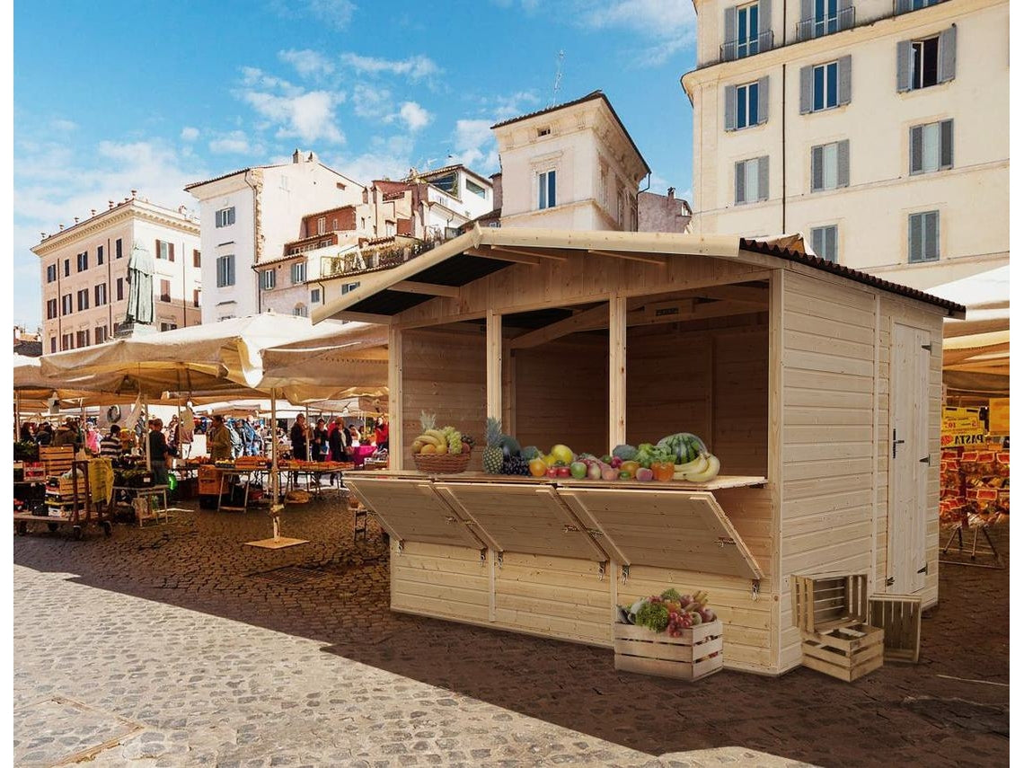 Caseta de Jardín de Madera TIMBELA M150A (6 M² - 232 x 336 x 263 cm)