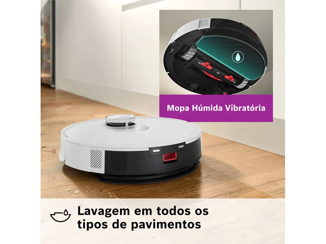 Aspirador Robô BOSCH Spotless Advance+ BCRD2W + Base Autodust (Autonomia: 160 min - 1500 ml - Branco)