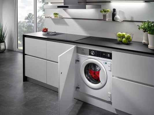 Máquina de Lavar Integrável AEG LFN7G8434F (8 kg - 1400 rpm - Branco)