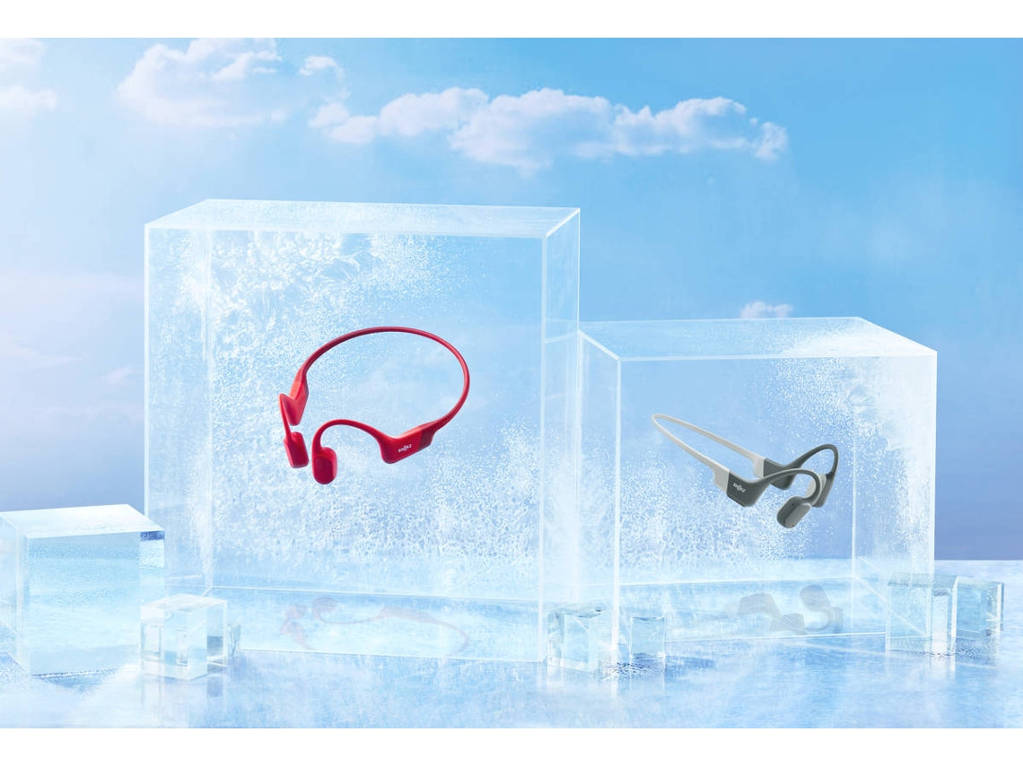 Fones de Ouvido Bluetooth Multiponto SHOKZ Openrun (Orelha Aberta - Microfone - Vermelho)