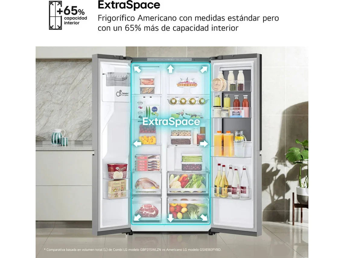 Frigorífico Americano LG GSXE80PYBD Instaview (No Frost - 628 L - 179 cm - Inox)