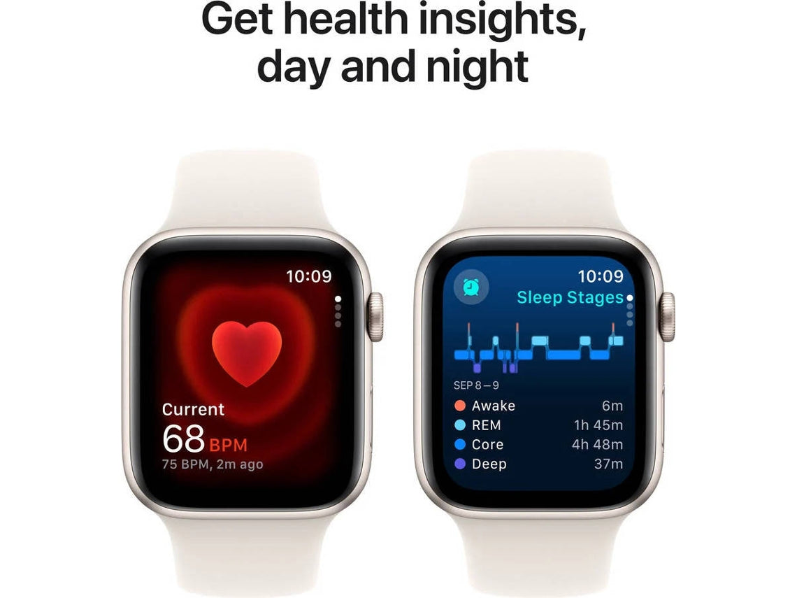 APPLE Watch SE GPS 40mm Alumínio Luz das Estrelas com Bracelete Desportiva Luz das Estrelas (Tamanho: S/M)